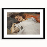 Black abstract figurative picture frame with a white mat, showcasing a modern art piece, perfect for contemporary home decor and artistic displays.