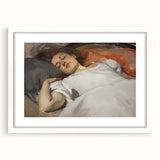 Abstract figurative art frame with a white mat, showcasing a modern design that adds a touch of elegance to any decor, perfect for contemporary art lovers.