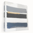 Large Abstract Wall Art – Navy, Gray & Gold Minimal Brushstrokes