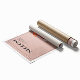 Extra large floral art on rolled print, featuring soft pink and green hues, ideal for classy bathroom wall art.