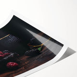 Extra large wall art featuring line art flowers in black on white, ideal for large living room decor.