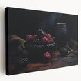 Large canvas print featuring assorted fruits in vibrant colors, perfect for kitchen wall art.