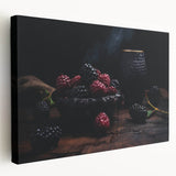 Large canvas print featuring assorted fruits in vibrant colors, perfect for kitchen wall art.