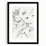 Small Worlds - Abstract Modern Wall Art in Monochrome Line Design
