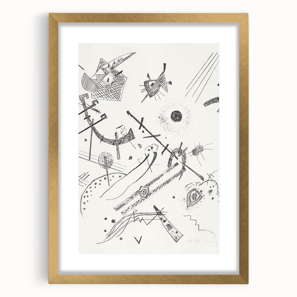 Small Worlds - Abstract Modern Wall Art in Monochrome Line Design