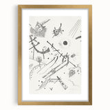 Small Worlds - Abstract Modern Wall Art in Monochrome Line Design