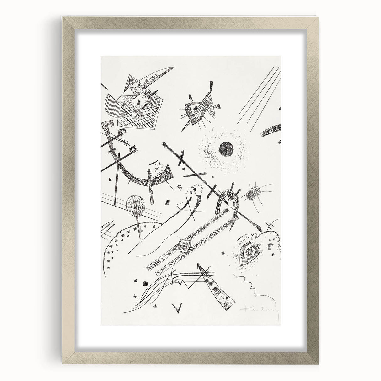 Small Worlds - Abstract Modern Wall Art in Monochrome Line Design