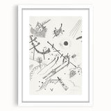 Small Worlds - Abstract Modern Wall Art in Monochrome Line Design