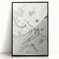 Small Worlds - Abstract Modern Wall Art in Monochrome Line Design