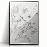 Small Worlds - Abstract Modern Wall Art in Monochrome Line Design