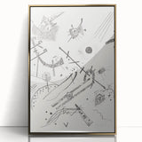 Small Worlds - Abstract Modern Wall Art in Monochrome Line Design