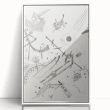 Small Worlds - Abstract Modern Wall Art in Monochrome Line Design