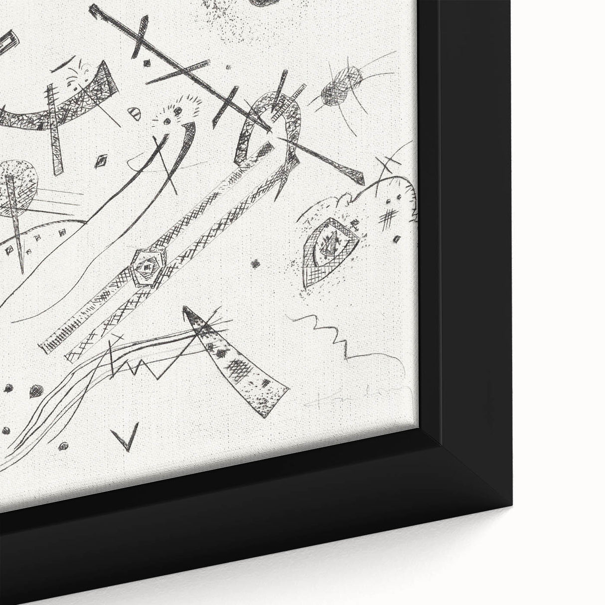 Small Worlds - Abstract Modern Wall Art in Monochrome Line Design