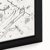 Small Worlds - Abstract Modern Wall Art in Monochrome Line Design