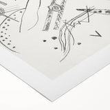 Small Worlds - Abstract Modern Wall Art in Monochrome Line Design