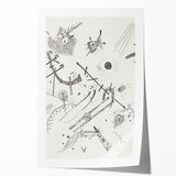 Small Worlds - Abstract Modern Wall Art in Monochrome Line Design