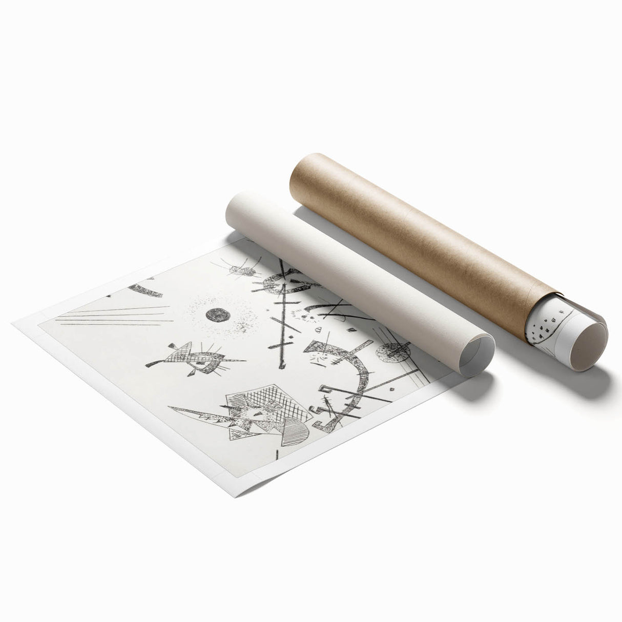 Small Worlds - Abstract Modern Wall Art in Monochrome Line Design