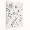 Small Worlds - Abstract Modern Wall Art in Monochrome Line Design