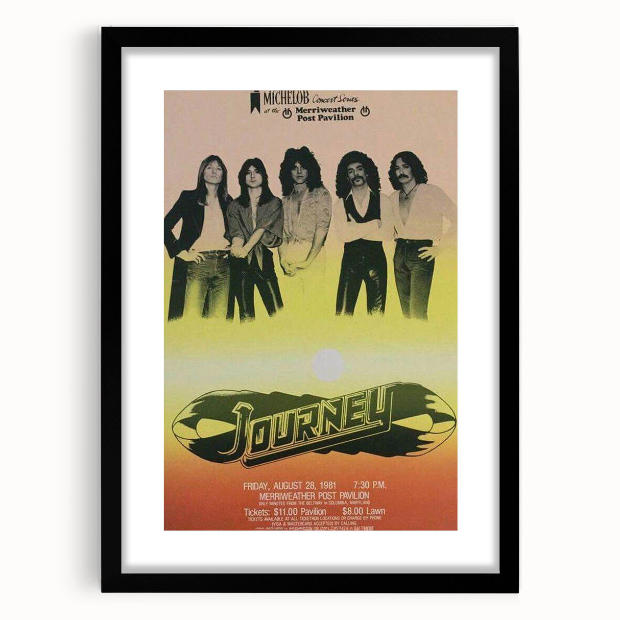 Journey Retro Wall Art Vintage Prints 80s Rock Concert Poster