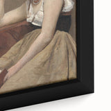 Elegant Realism Art Print of Woman Reading in a Calm, Reflective Pose