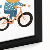 Adorable Bear on Bicycle Wall Art - Girls Room & Playroom Decor