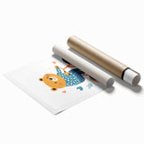 Adorable Bear on Bicycle Wall Art - Girls Room & Playroom Decor