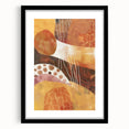 Extra large framed abstract art print with vibrant autumnal hues on a textured surface, ideal for living room decor.