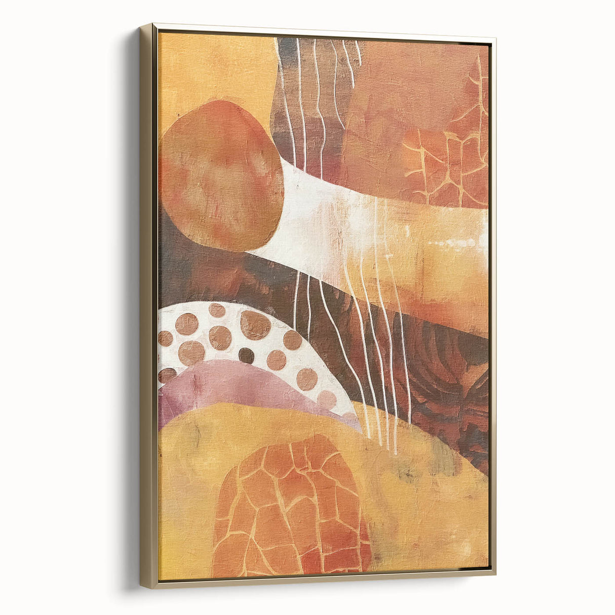 Framed canvas featuring a vintage landscape painting with autumnal colors, ideal for bedroom wall art.
