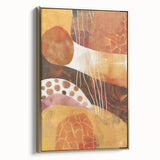 Framed canvas featuring a vintage landscape painting with autumnal colors, ideal for bedroom wall art.