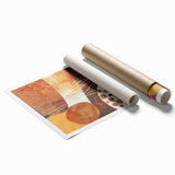 Extra large rolled print featuring autumnal floral art in warm, earthy tones, ideal for classy bathroom wall art.