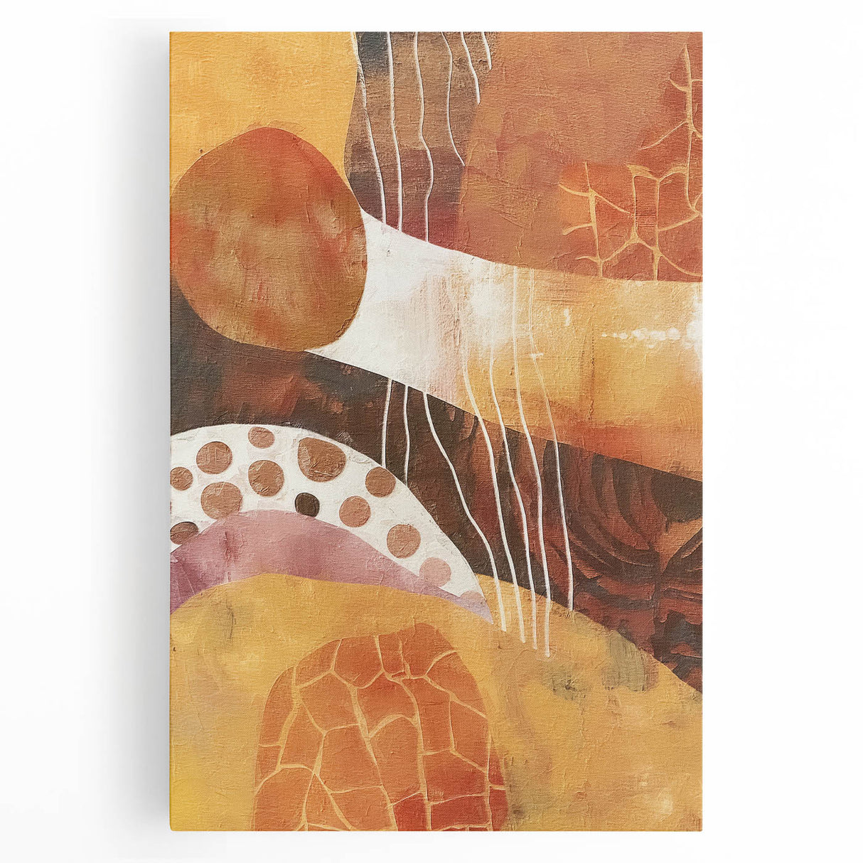 Large black and white abstract canvas depicting swirling patterns, ideal for kitchen wall art.