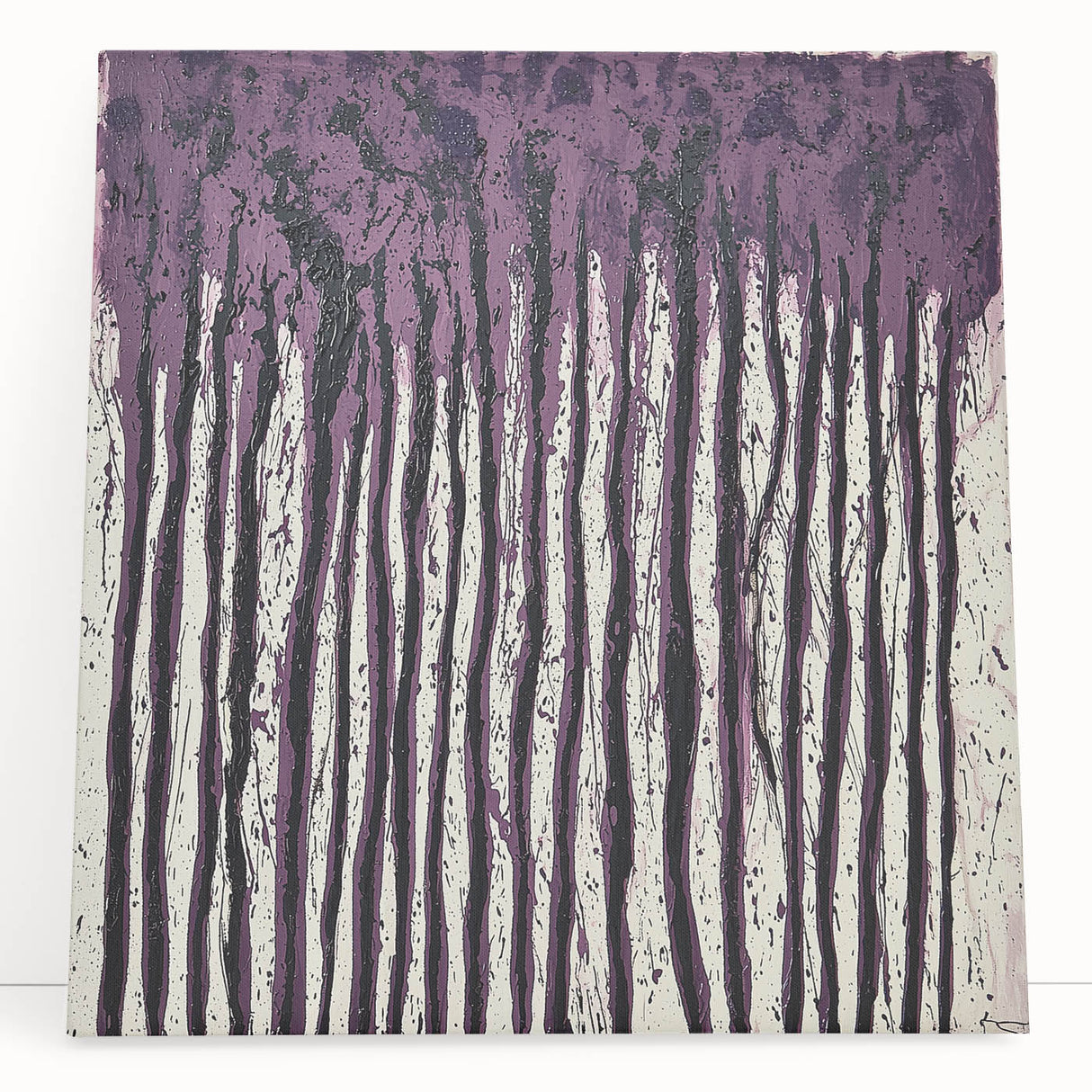 Dining Room Wall Art Collection - Abstract Purple Drip Design
