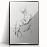 Abstract figurative art piece framed in black acrylic, showcasing vibrant colors and dynamic shapes, perfect for modern home decor and artistic expression.
