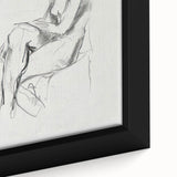 Close-up of a framed abstract figurative canvas artwork showcasing vibrant colors and intricate details, perfect for modern home decor and art enthusiasts.