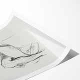 Abstract figurative art print showcasing vibrant colors and dynamic shapes, rolled and ready for display in a protective cardboard tube, ideal for home decor.