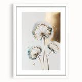 Abstract floral frame art with a white mat, showcasing vibrant colors and intricate patterns, perfect for home decor or gallery display, enhancing any space.