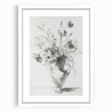 Abstract floral frame design in white matting, showcasing vibrant colors and intricate patterns, ideal for enhancing home decor. Perfect for modern interiors.