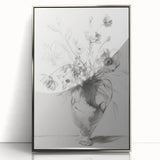 Framed acrylic artwork showcasing abstract floral designs in vibrant colors, set in a sleek silver frame, perfect for modern home decor and enhancing living spaces.
