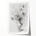 Abstract floral rolled canvas print showcasing vibrant colors and intricate patterns, elegantly packaged in a protective cardboard tube for easy display.