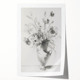 Abstract floral rolled canvas print showcasing vibrant colors and intricate patterns, elegantly packaged in a protective cardboard tube for easy display.