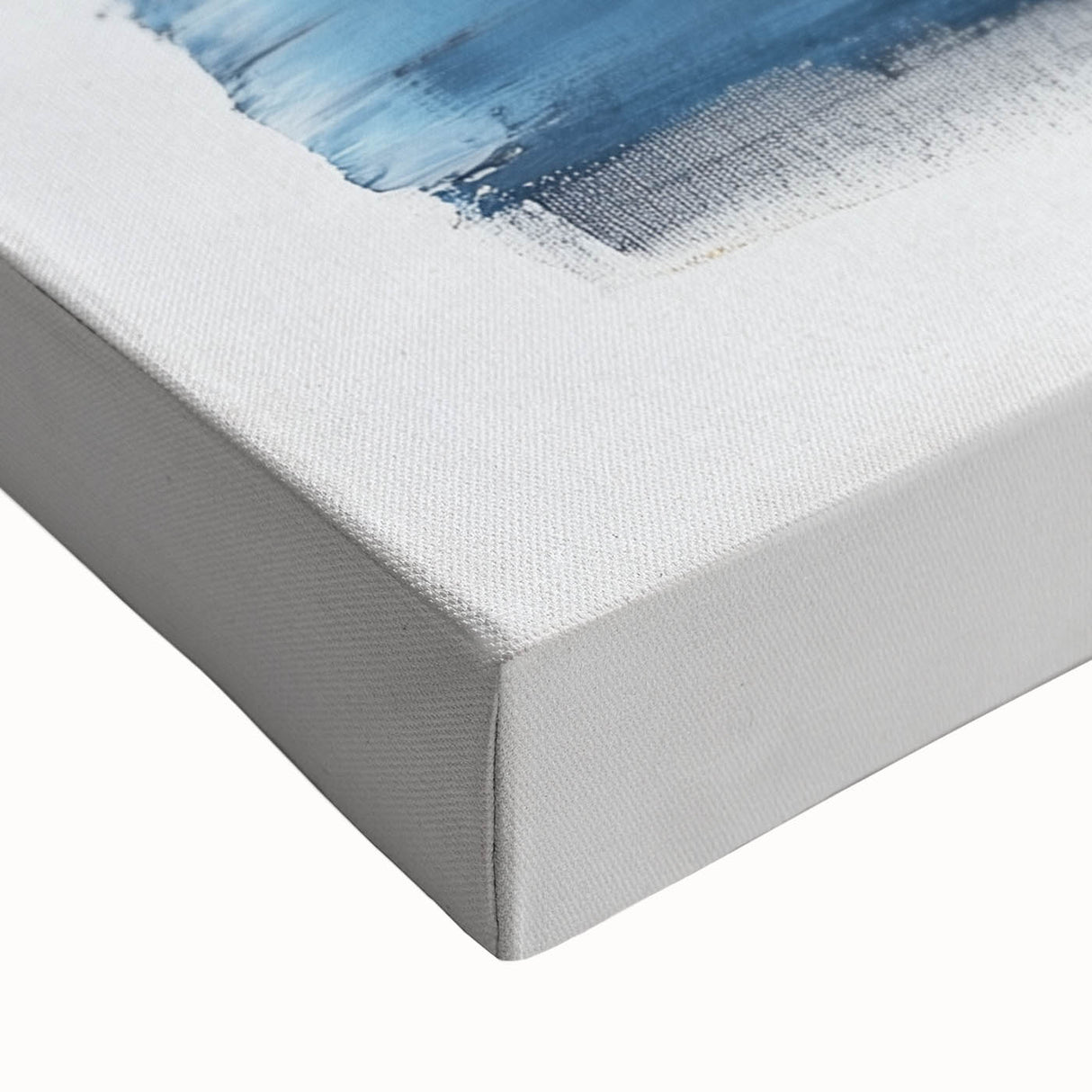 Geometric Abstract Wall Decor – Navy, Gold & Gray Brush Canvas Art