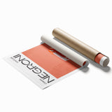 Extra large floral art on rolled print, featuring muted green and pink tones.