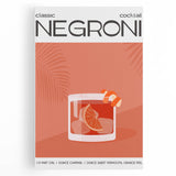 Black and white stretched canvas featuring a vintage coffee cup design, ideal for kitchen wall art.