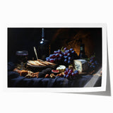 Extra large rolled print of colorful fruits and flowers, ideal for art wall dining room or bathroom.