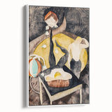 Vaudeville Acrobats - Playful Modern Wall Art in Vintage Tones