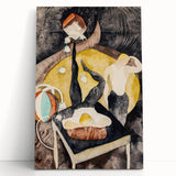 Vaudeville Acrobats - Playful Modern Wall Art in Vintage Tones