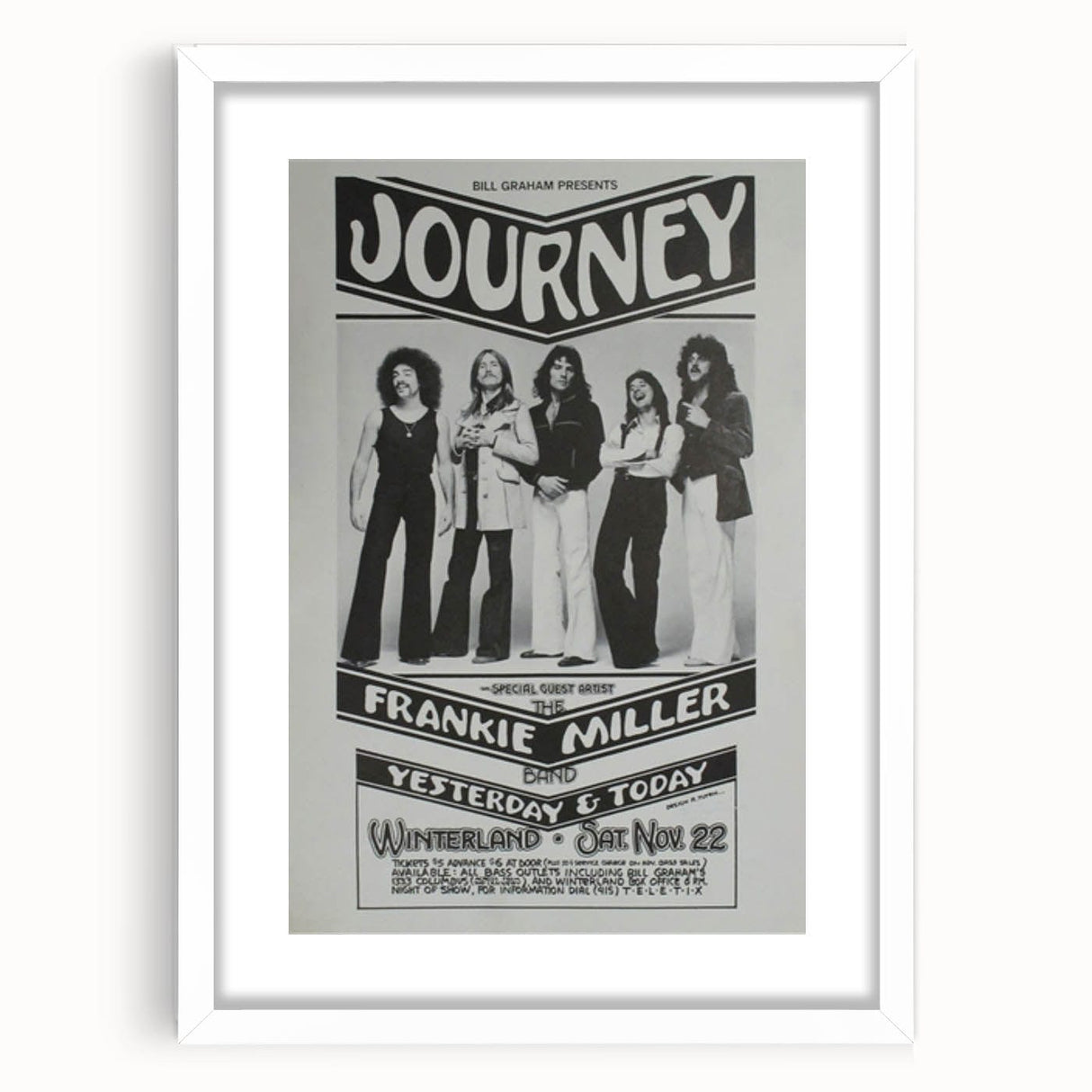 Journey Retro Wall Art Vintage Prints Black and White Poster