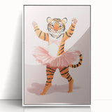 Dancing Ballerina Tiger Wall Art - Girls Room & Nursery Decor