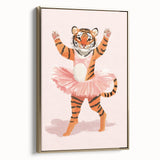 Dancing Ballerina Tiger Wall Art - Girls Room & Nursery Decor