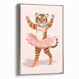 Dancing Ballerina Tiger Wall Art - Girls Room & Nursery Decor